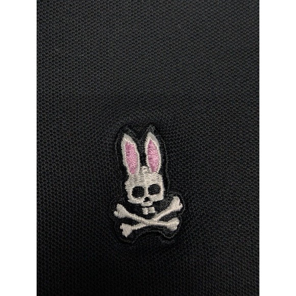 Psycho Bunny Polo Shirt Mens 9‎ (3XL) Black Short Sleeve 100% Pima Cotton - Picture 3 of 10